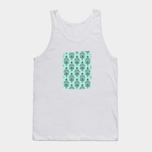 Haunted Mansion Wallpaper Turquoise Tank Top